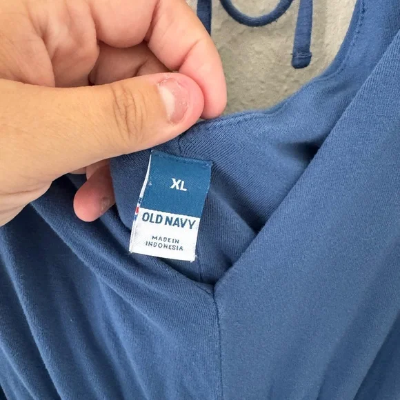 Old Navy Deep Blue V-Neck Jumpsuit - Picture 4 of 6